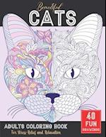cats coloring book for adults