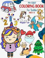 My First Coloring Book for Toddler Ages 1-4