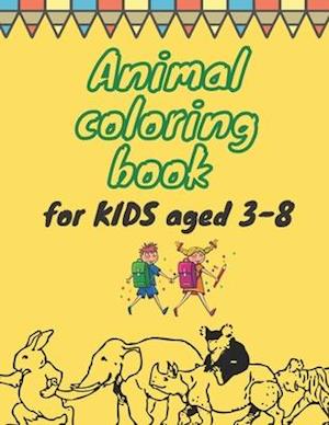 Animal coloring book for KIDS aged 3-8