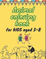 Animal coloring book for KIDS aged 3-8