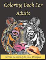 Coloring Book For Adults Stress Relieving Animal Designs