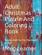 Adult Christmas Puzzle And Coloring Book