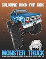 Coloring Book For Kids Monster Truck