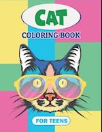 Cat Coloring Book for Teens