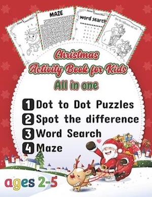 Christmas Activity Book for Kids all in one, age 2-5