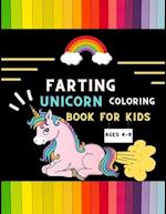 Farting unicorn coloring book for kids ages 4-8