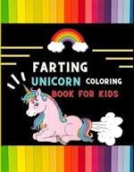 Farting unicorn coloring book for kids