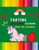 Farting unicorn coloring book for children