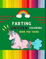 Farting unicorn coloring book for teens