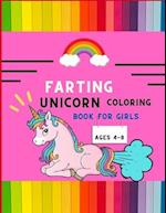 Farting unicorn coloring book for girls ages 4-8