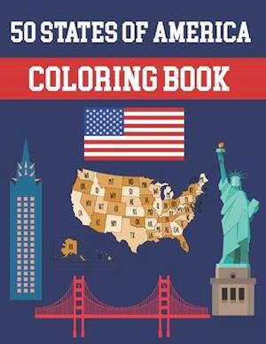 50 States Of America Coloring Book