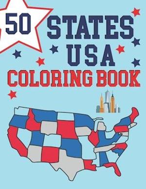 50 States Of America Coloring Book