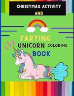 Christmas activity and farting unicorn coloring book