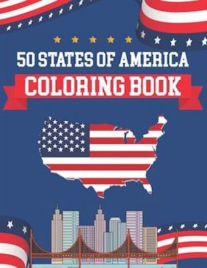 50 States Of America Coloring Book