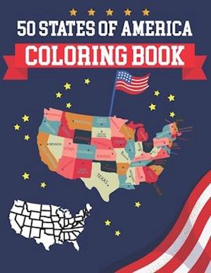 50 States Of America Coloring Book