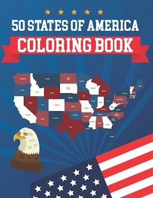 50 States Of America Coloring Book