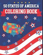 50 States Of America Coloring Book