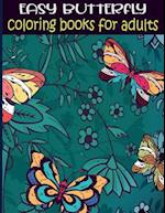 Easy butterflies coloring books for adults