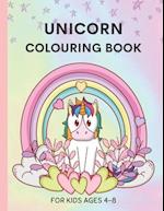 Unicorn Colouring Book For Kids Ages 4-8: 48 Magical Unicorns & Rainbows - Cute Designs For Children - 8.5" x 11" 