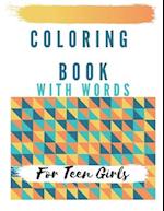 Coloring Book With Words For Teen Girls
