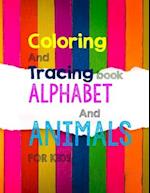 Alphabet Tracing And Coloring Animal Book for kids