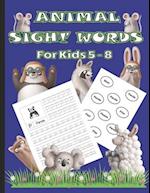 Animal Sight Words For Kids 5 - 8