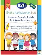 120 Große Karteikarten Bunt Ich Kann Grundvokabeln In 5 Sprachen Lesen Deutsch Englisch Französisch Spanisch Haitianisches Kreol