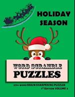 Holiday Season Word Scramble Puzzle