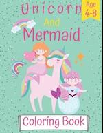 unicorn and mermaid coloring book