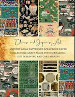 Chinese and Japanese Art Ancient Asian Patterned Scrapbook Paper Collectible Craft Pages for Journaling, Gift Wrapping and Card Making