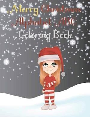 Merry Christmas Alphabet ABC Coloring Book