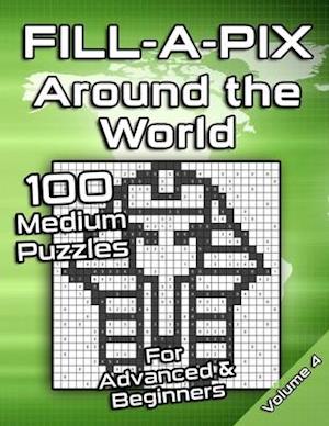Medium Fill-A-Pix Logic Grid Puzzle Book - Around the World