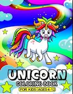 Unicorn Coloring Book For Kids Ages 4-12