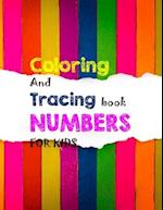 Coloring and tracing book numbers for kids