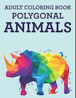 Adult Coloring Book Polygonal Animals