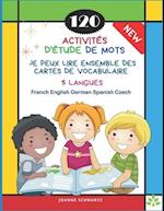 120 Activités D'Étude de Mots Je Peux Lire Ensemble des Cartes de Vocabulaire 5 Langues French English German Spanish Czech