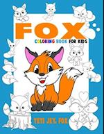 Fox coloring book for kids