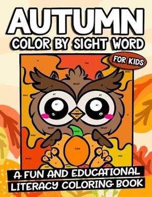 Autumn Color By Sight Word For Kids