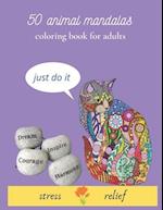 50 animal mandalas coloring book for adults stress relief