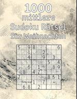 1000 mittlere Sudoku Rätsel für Weihnachten