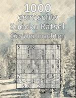1000 gemischte Sudoku Rätsel für Weihnachten