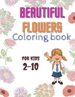 Beautiful Flowers Coloring Book For Kids 2-10