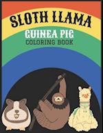 sloth llama guinea pig coloring book
