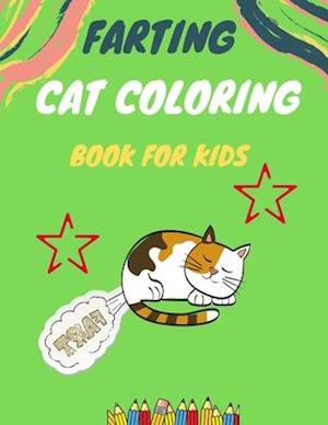 Farting cat coloring book for kids