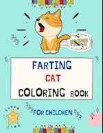 Farting cat coloring book for children