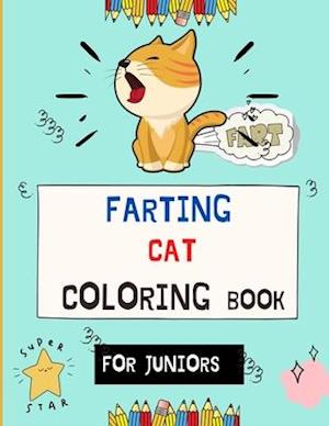 Farting cat coloring book for juniors