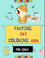 Farting cat coloring book for girls