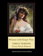 Woman with Grape Vine : Emile Vernon Cross Stitch Pattern 