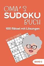 Oma's Sudoku Buch -100 Rätsel mit Lösungen - Band 2 - Mittelschwer