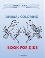 Animal Coloring Books For Kids Ages 4-12